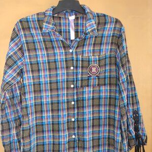 SAVAGE FENTY Woman's Long Tie Sleeves Button-up Shirt Size L Used